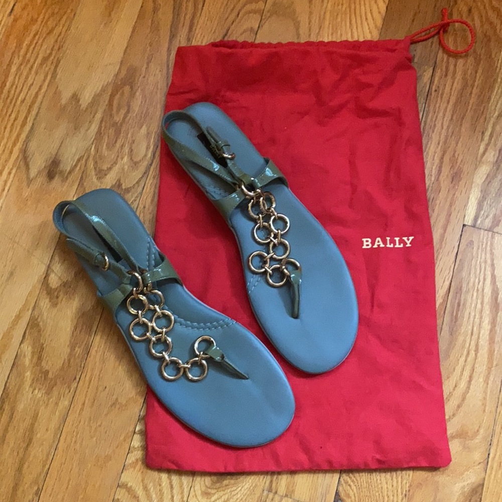 BALLY Chain Thong Sandals